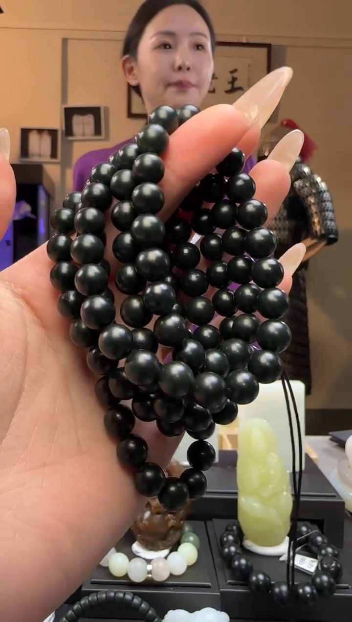 【闪购商品】和田玉青玉圆珠未镶嵌长链