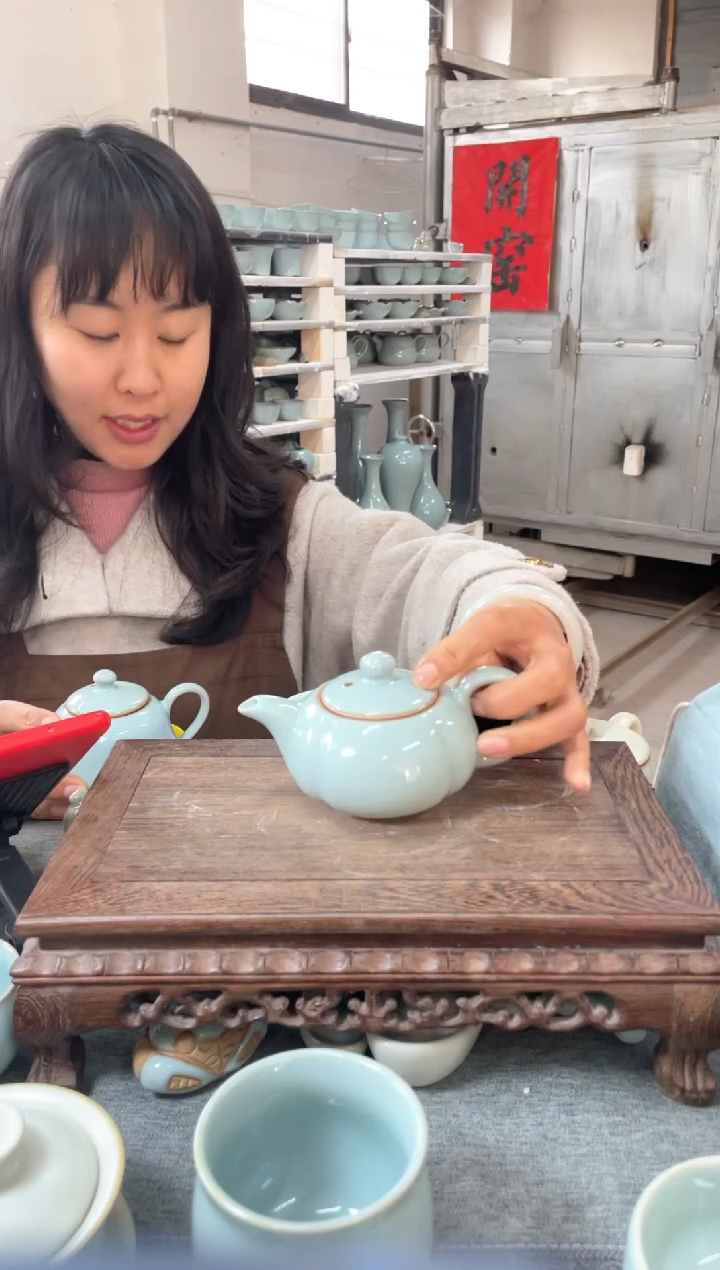 【闪购商品】天青釉 南瓜壶 汝意堂