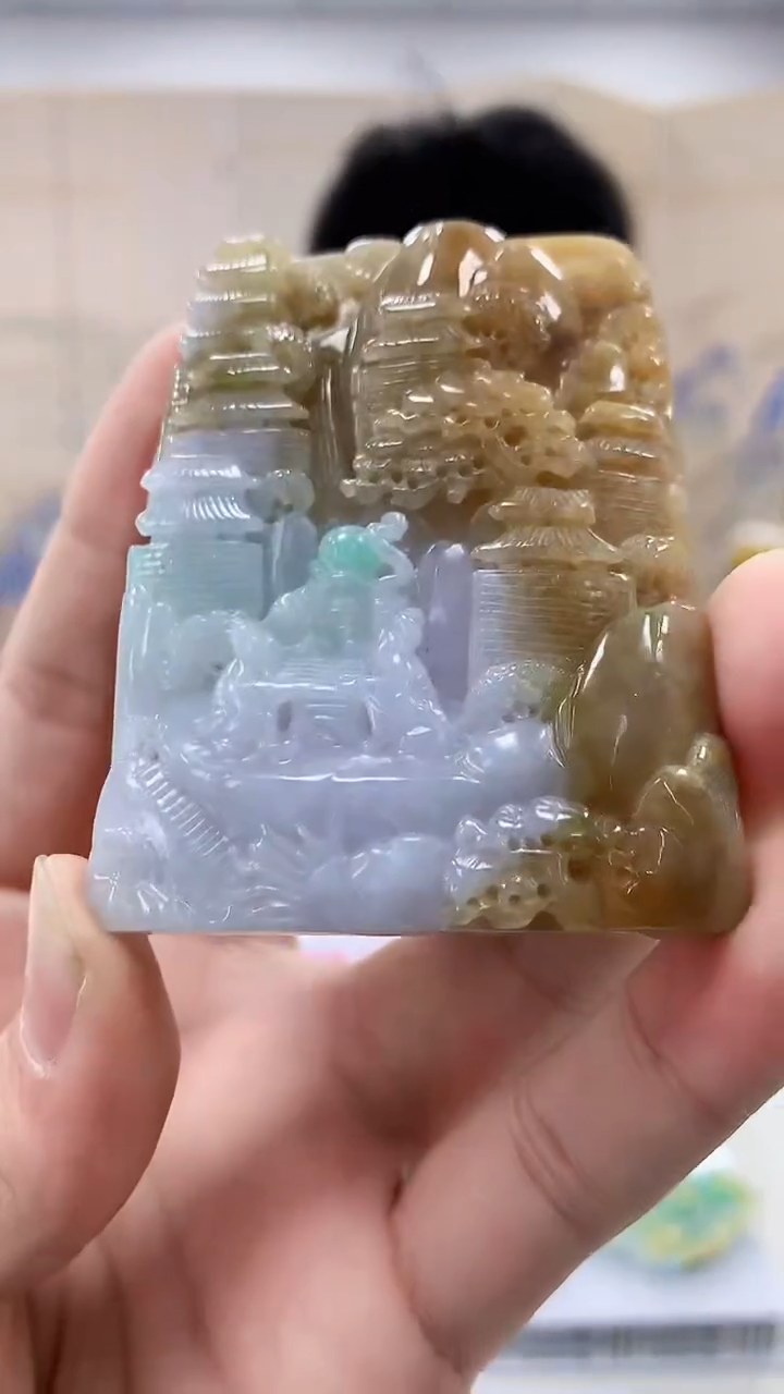 【闪购商品】定制翡翠未镶嵌5153bb-毛货挂件