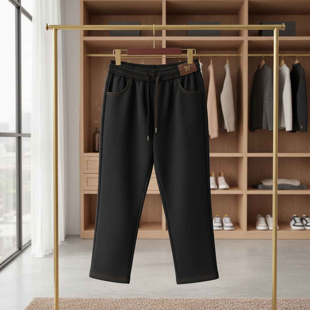 2721女士加绒加厚牛仔雪狐绒筒裤