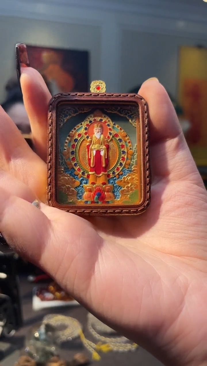 琉璃/树脂/塑料类唐卡吊坠闵公【财神】