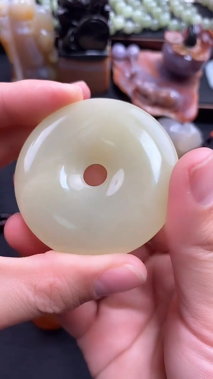 【闪购商品】石英质玉平安扣未镶嵌1