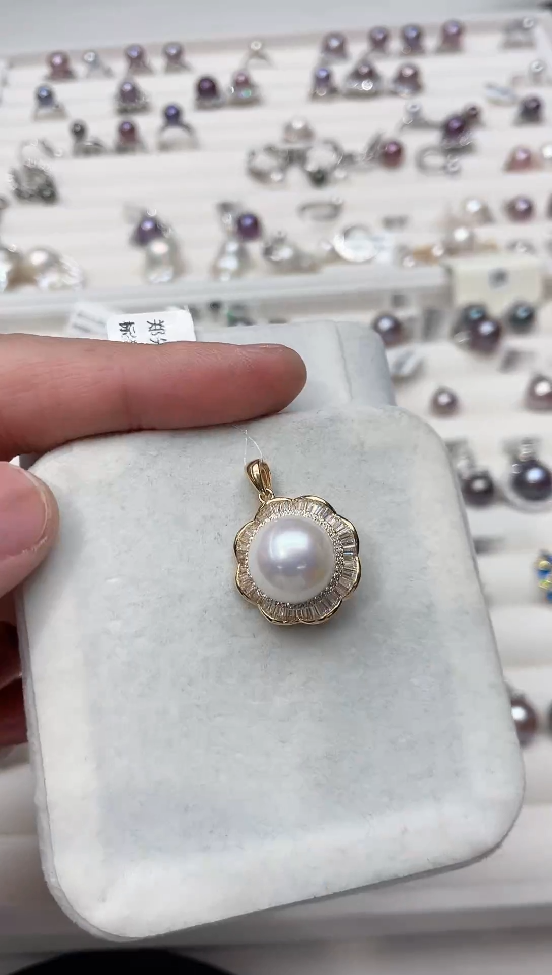 【闪购商品】淡水珍珠吊坠(不含链)银S925镶嵌吊坠