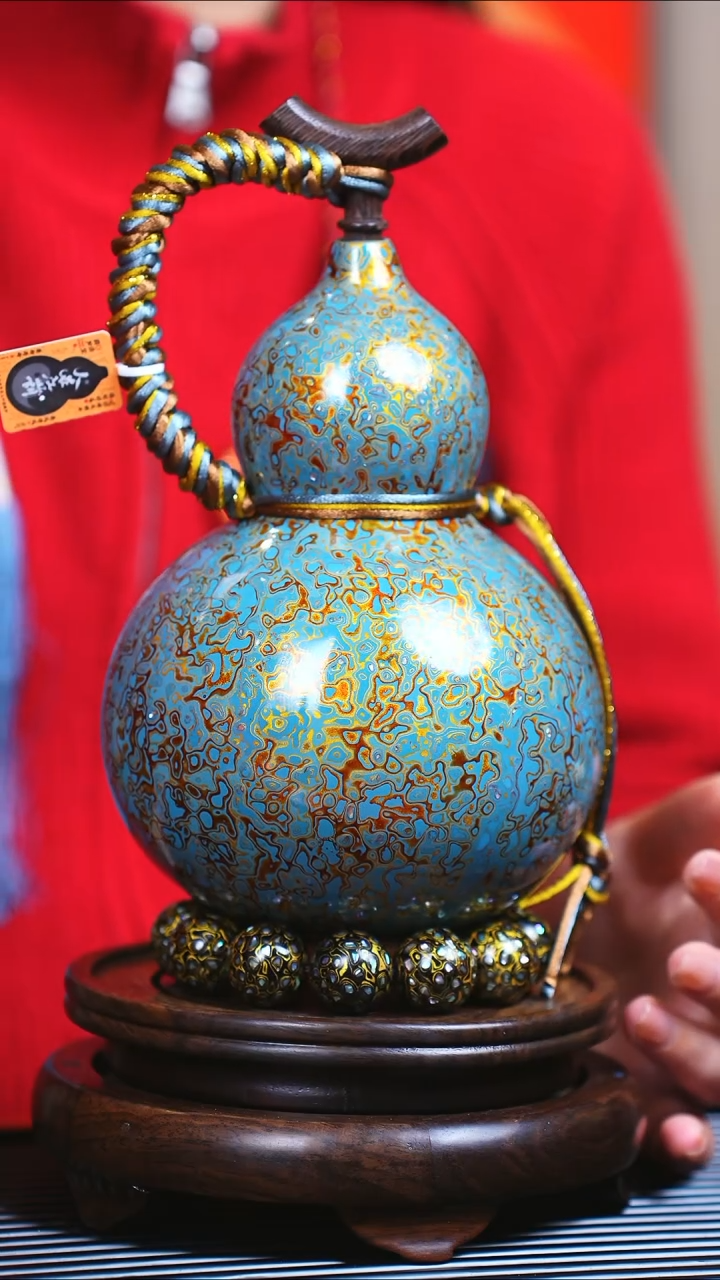 【闪购商品】JB036迎财神臻选非遗大漆酒葫芦