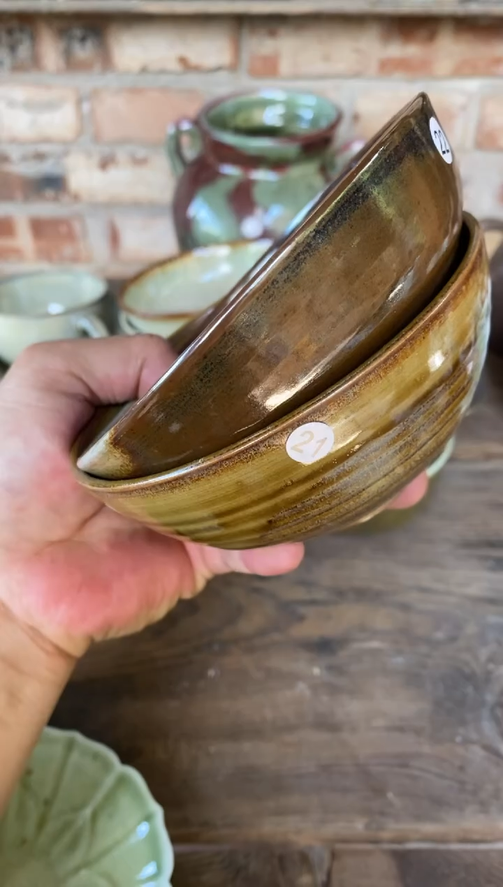小碗浪鬼柴烧釉绘柴烧