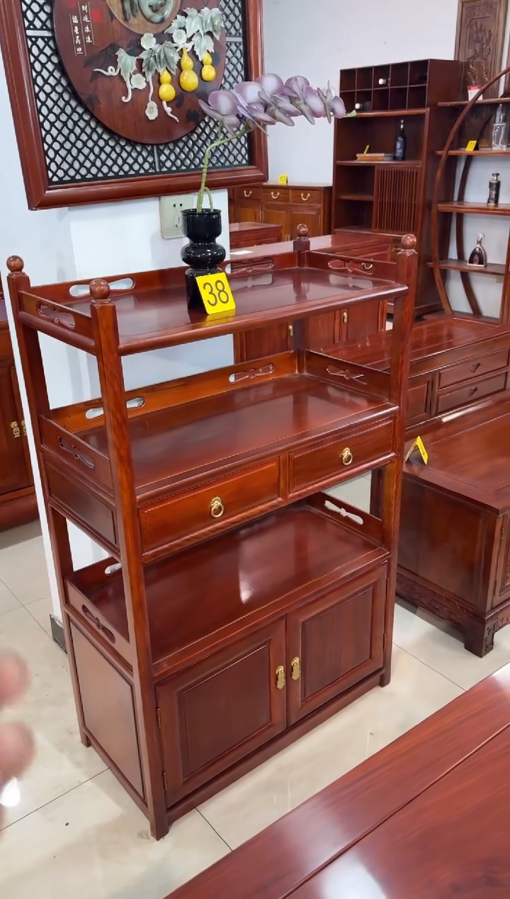 花梨木类柜类家具78*38*124花梨木茶水柜书柜