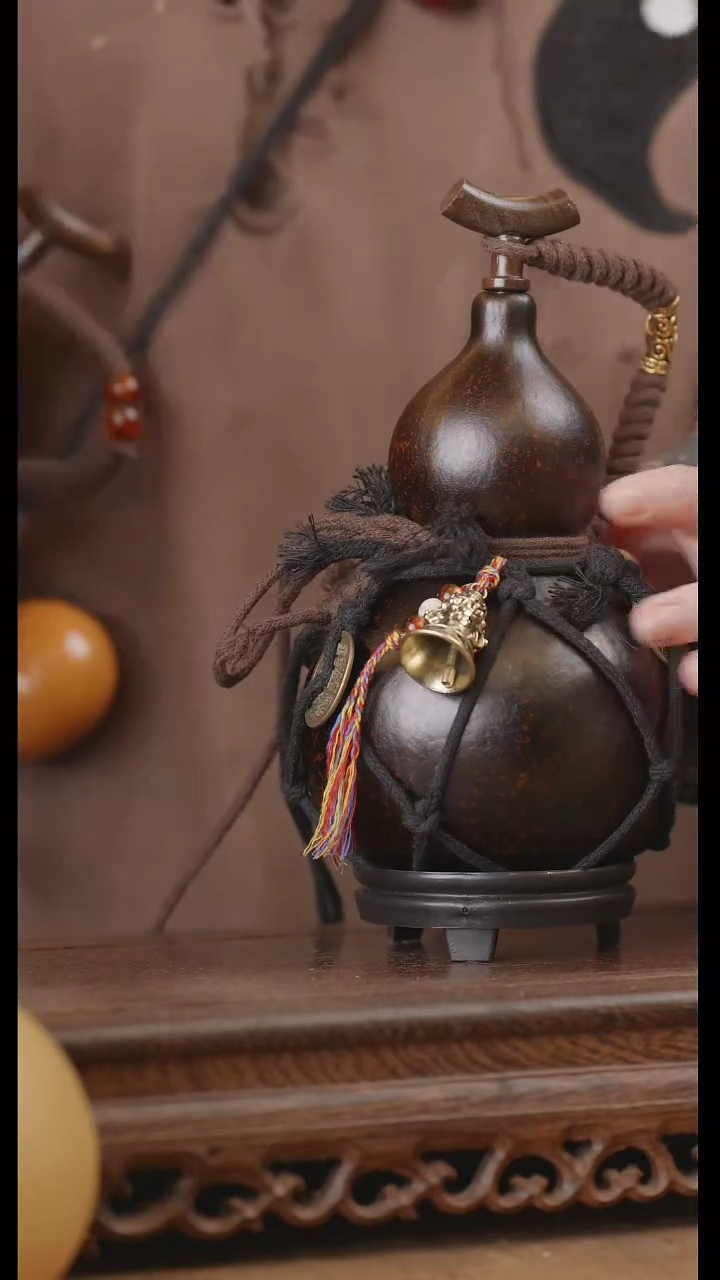 【闪购商品】85号精品天然大漆工艺防渗内胆酒葫芦~