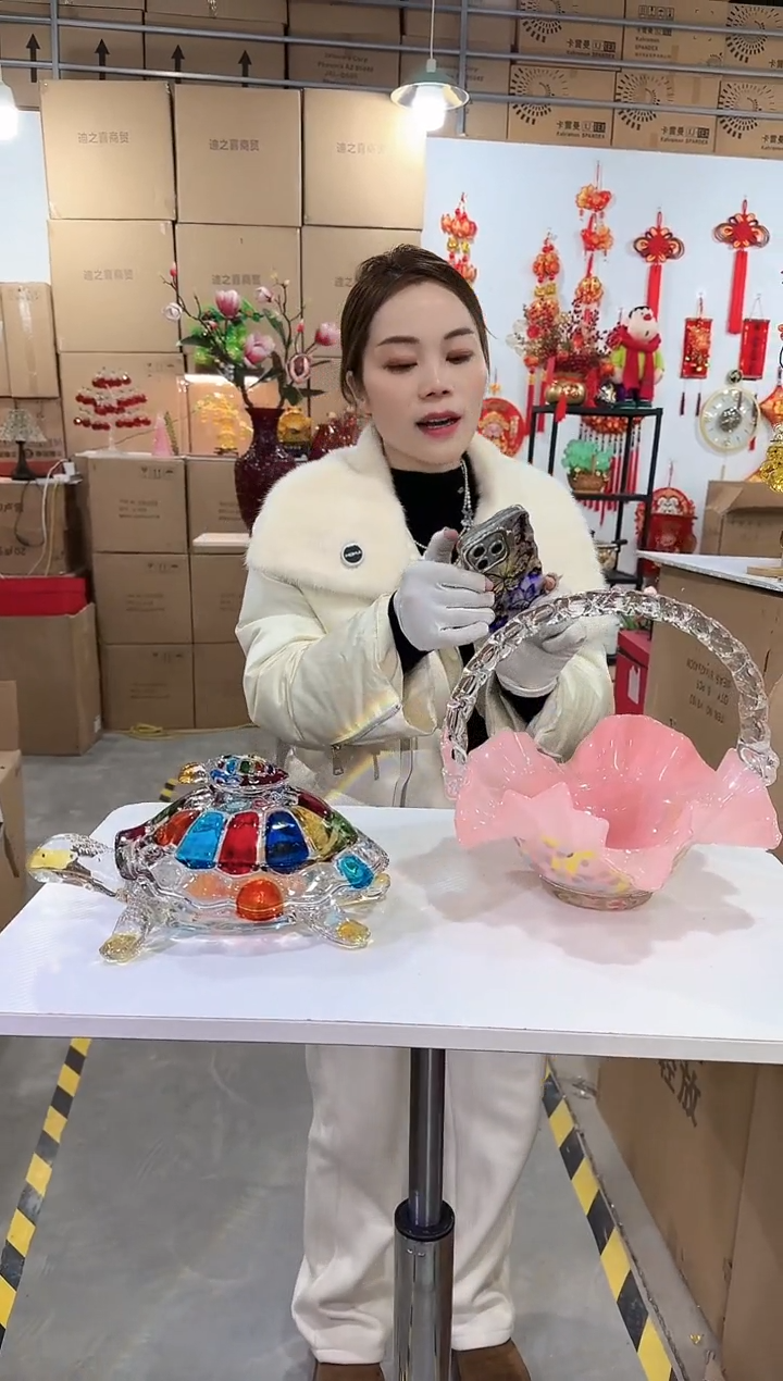【闪购商品】无铅玻璃悠悠W-花器-75早龟