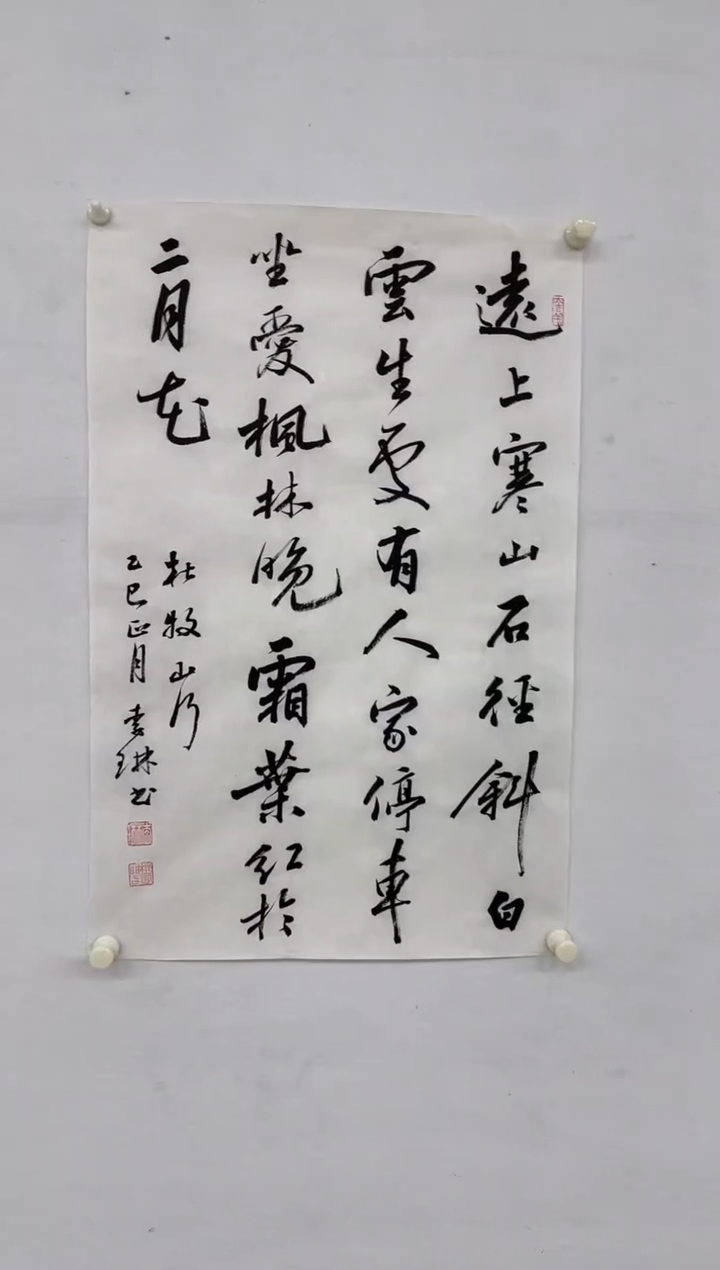 国画李琳-2.7平尺多字书法-带信封