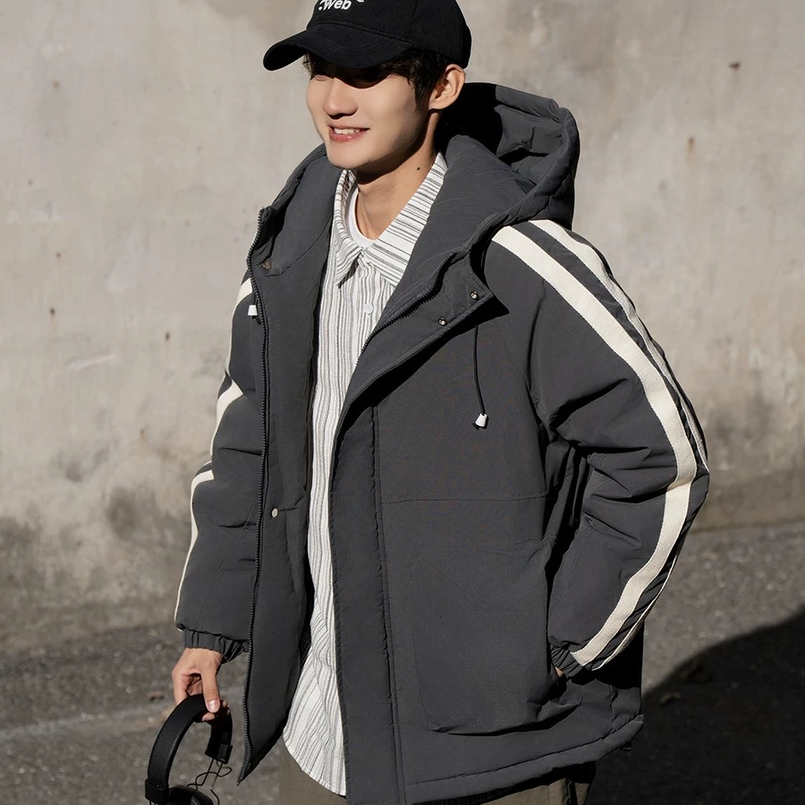 924男士棉衣冬季男装冬款宽松连帽棉服休闲百搭棉袄外套