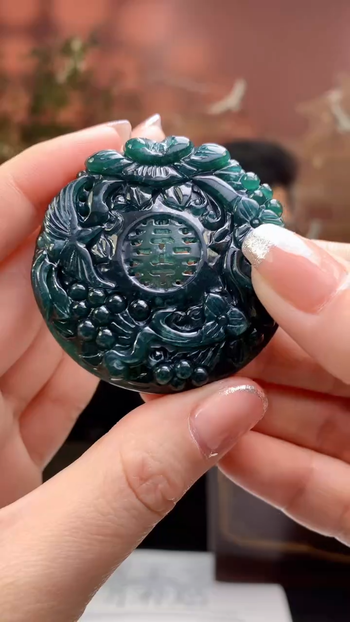 【闪购商品】定制翡翠未镶嵌1002ry-毛货挂件20