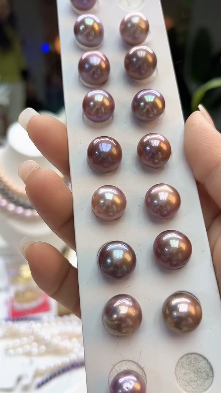 未镶嵌裸珠淡水珍珠紫色系13mm裸珠(多样性发一）