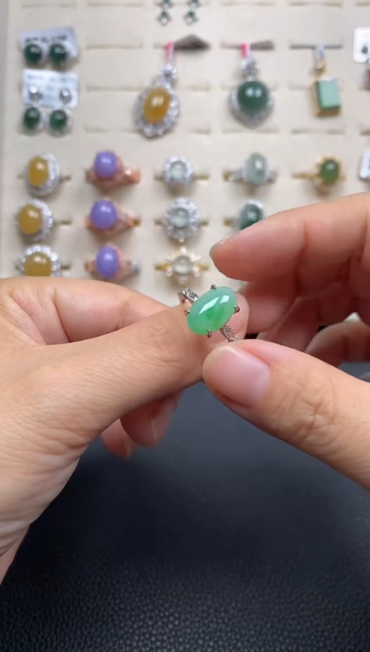 【闪购商品】翡翠戒指银S925镶嵌1111111