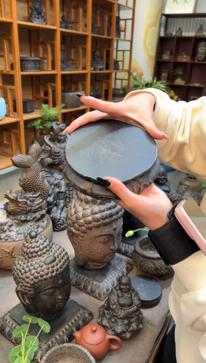 陶土【火山泥】金箍坛底座