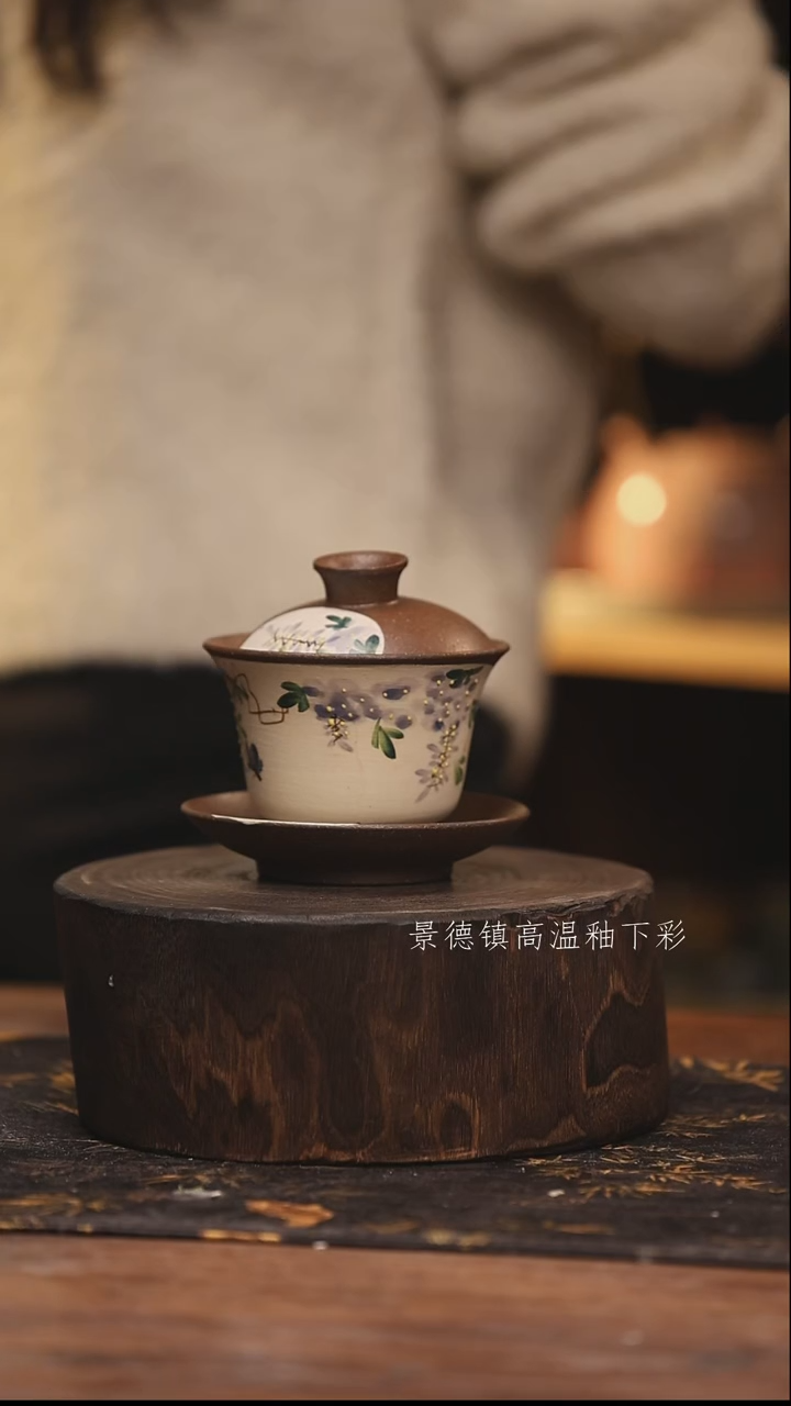 陶瓷景德镇高温釉下手绘陶瓷@L283@