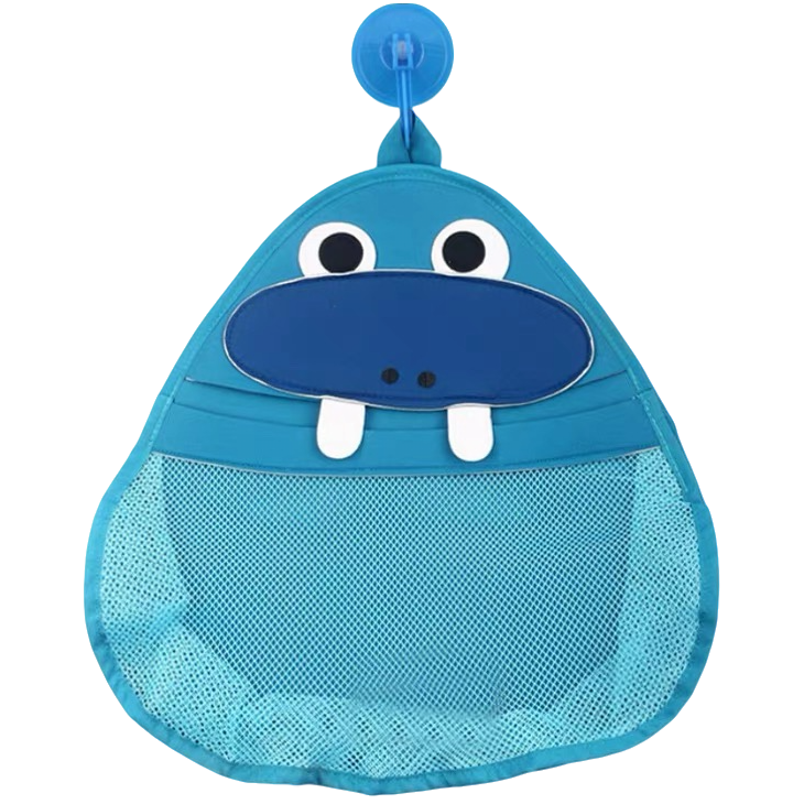 S1ND-宝宝洗澡玩具收纳袋浴室沥水卡通挂袋