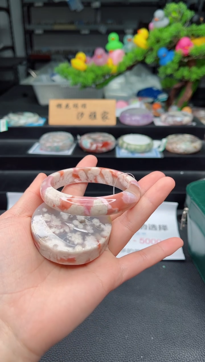 【闪购商品】石英质玉未镶嵌手镯60圈口（赠品镯心）3S9265