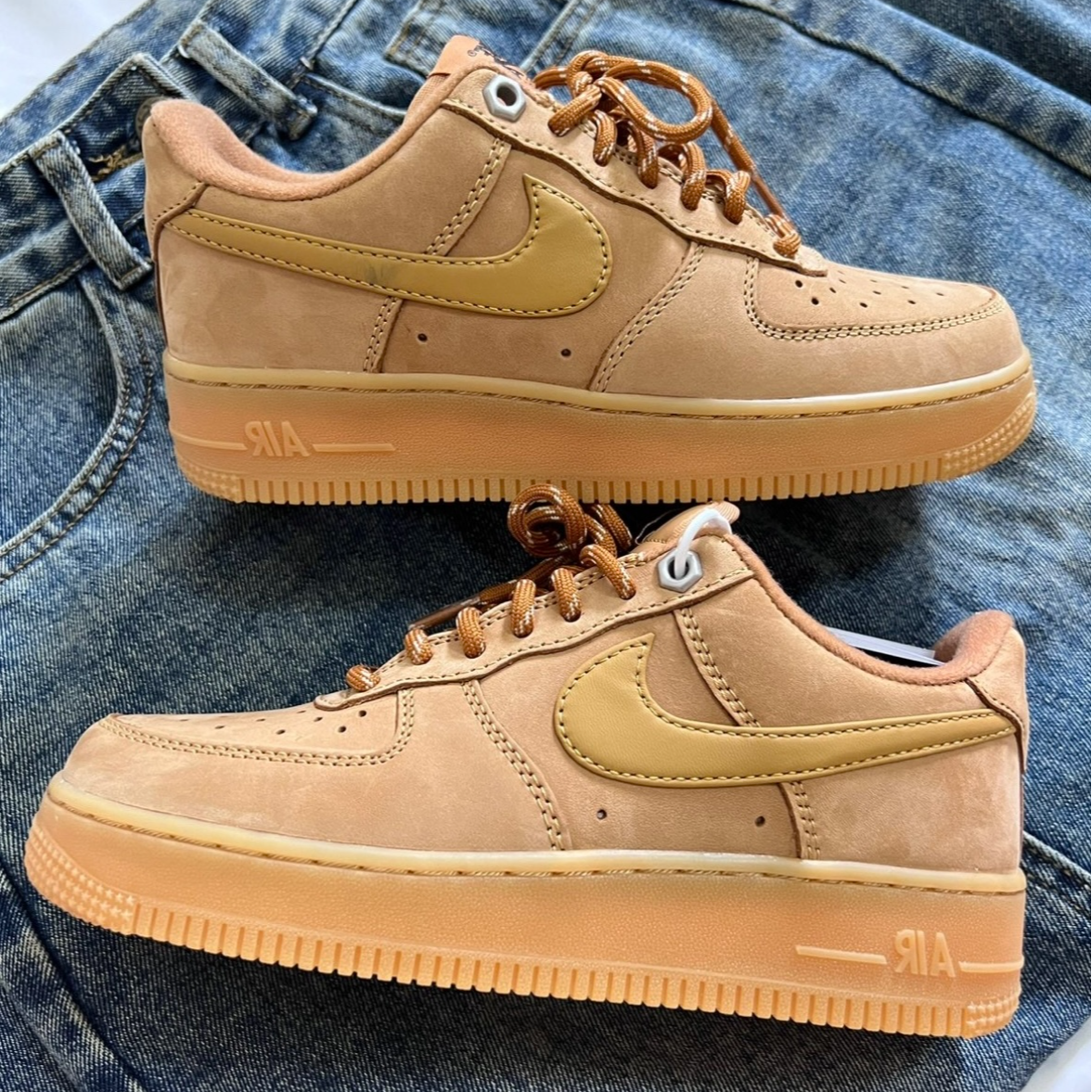 NIKE/耐克 AF1男款低帮小麦空军一号男款经典运动鞋复古CJ9179200