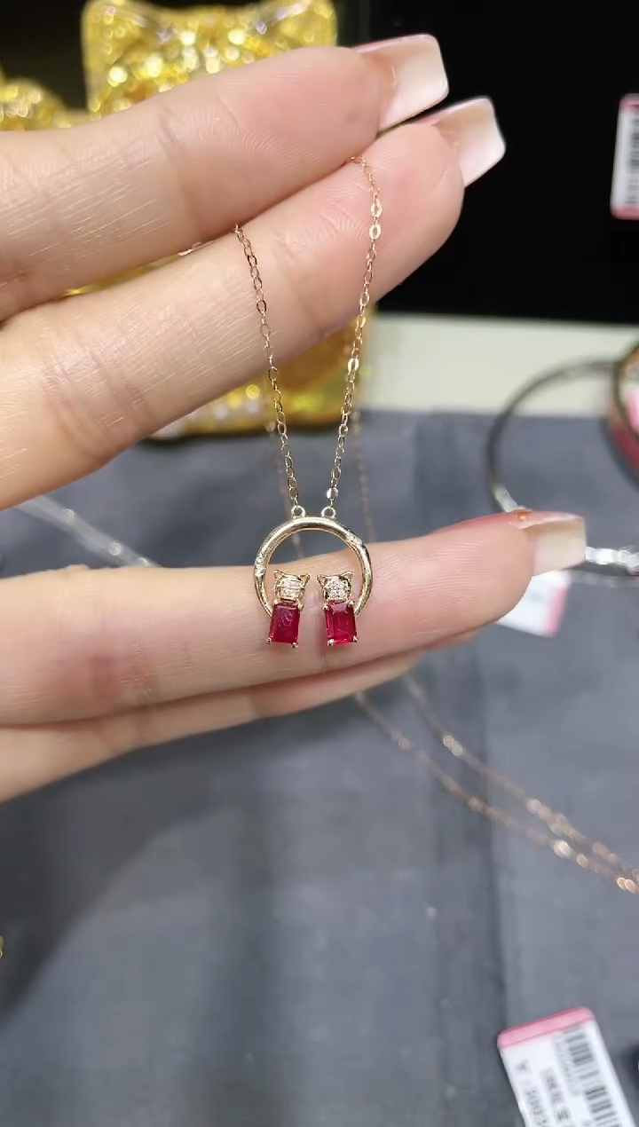 【闪购商品】红宝石项链18K金镶嵌·