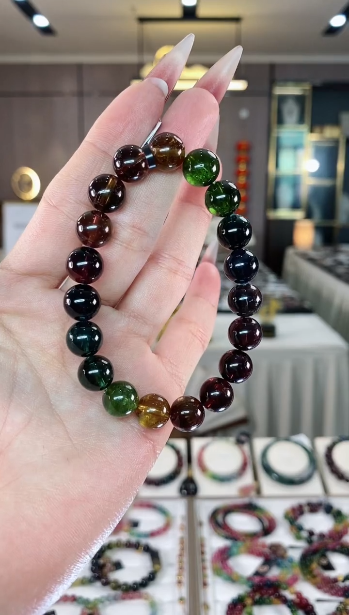 【闪购商品】碧玺单圈手串10mm+未镶嵌（多样性发一条）