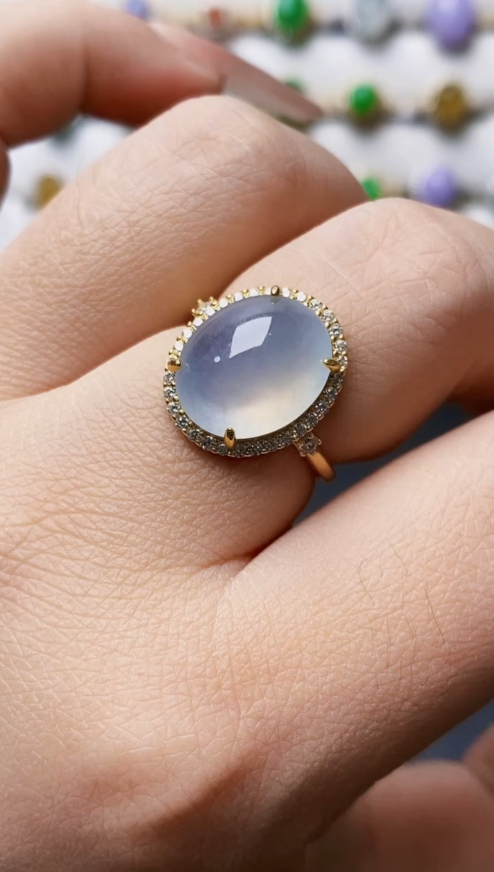 银S925镶嵌戒指翡翠0181