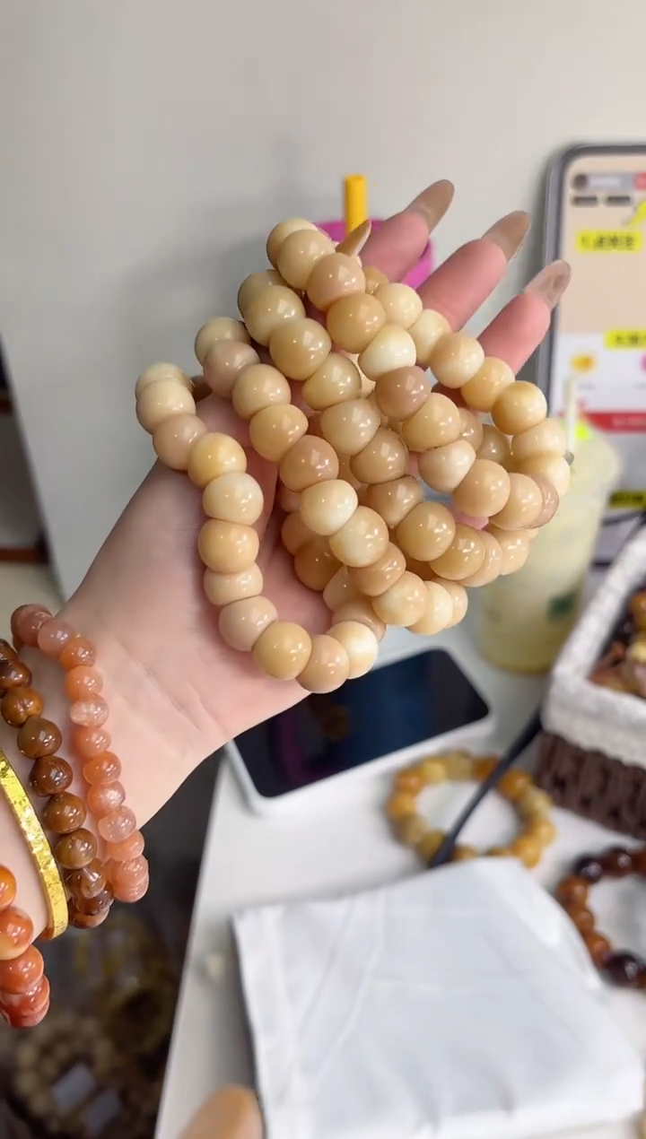 手串菩提根/象牙果沐L32桂花甜糕玉化蒜瓣肠13mm手串