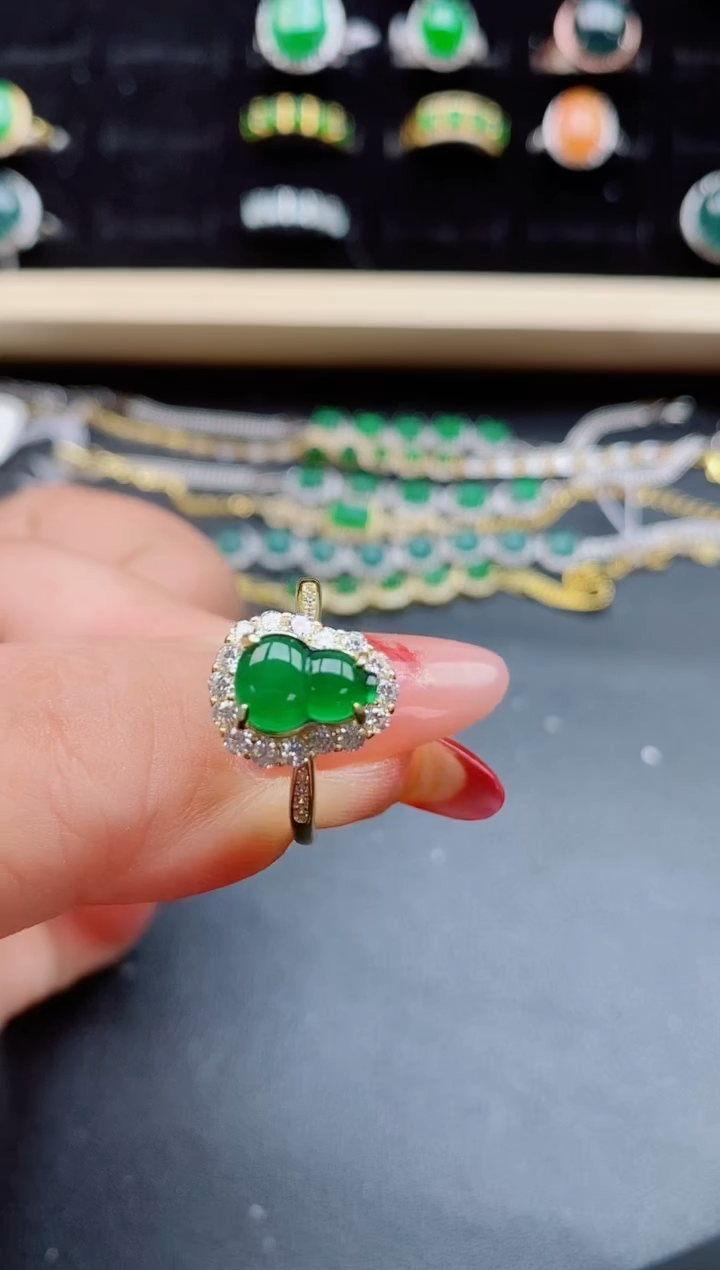 【闪购商品】翡翠戒指银S925镶嵌321321321