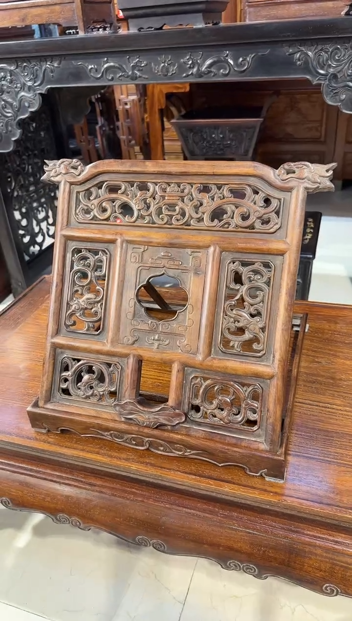 【闪购商品】木木艺黄花梨龙纹书架698.888