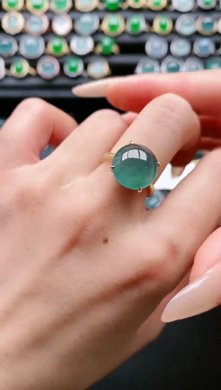 【闪购商品】翡翠戒指银S925镶嵌1111111