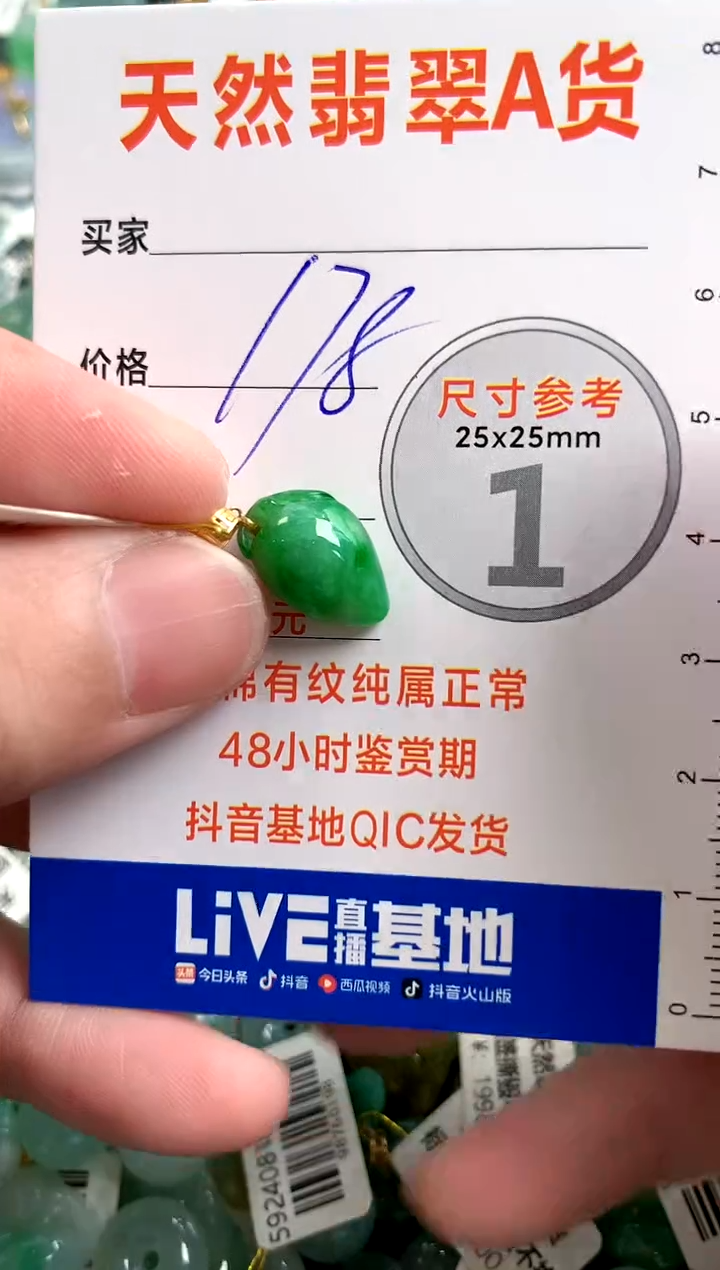 【闪购商品】翡翠颈饰18K金镶嵌1067757305