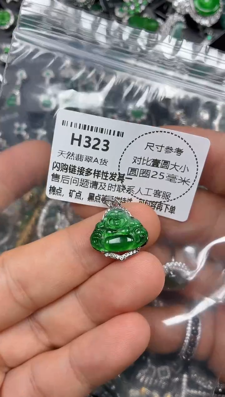 颈饰未镶嵌翡翠H323吊坠