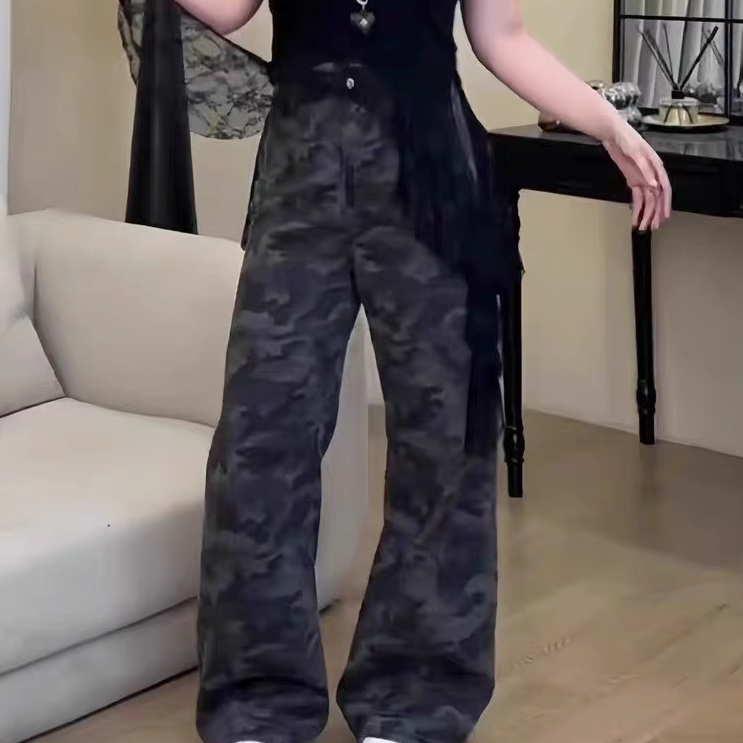 小九九 牛仔迷彩裤子拼接上衣迷彩裤子22580裤子522581短裙22581
