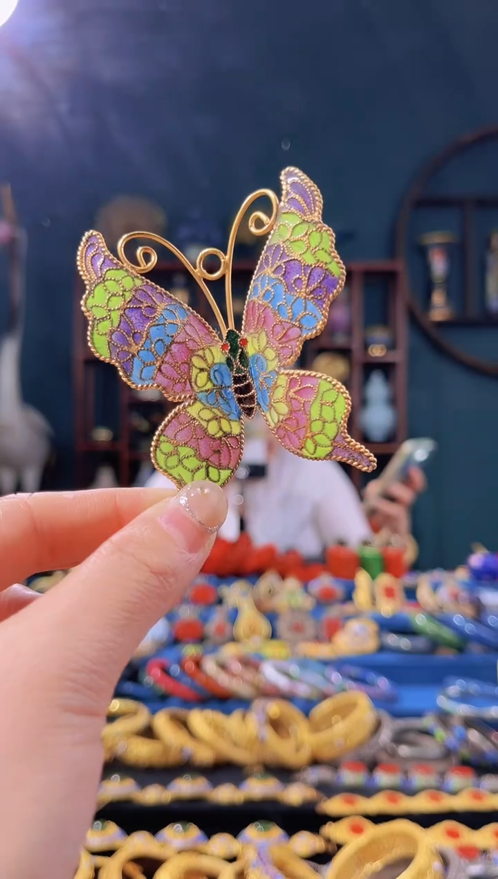 【闪购商品】脱胎蝴蝶吊坠彩色