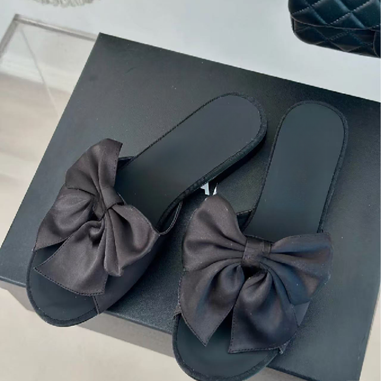 2025夏季新款蝴蝶结经典舒适气质流行女士拖鞋时尚百搭
