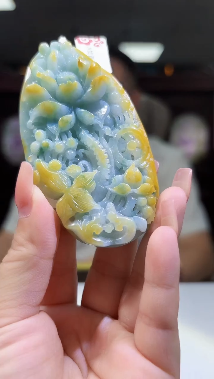 未镶嵌定制翡翠01/0904/C/发其一件/花鸟