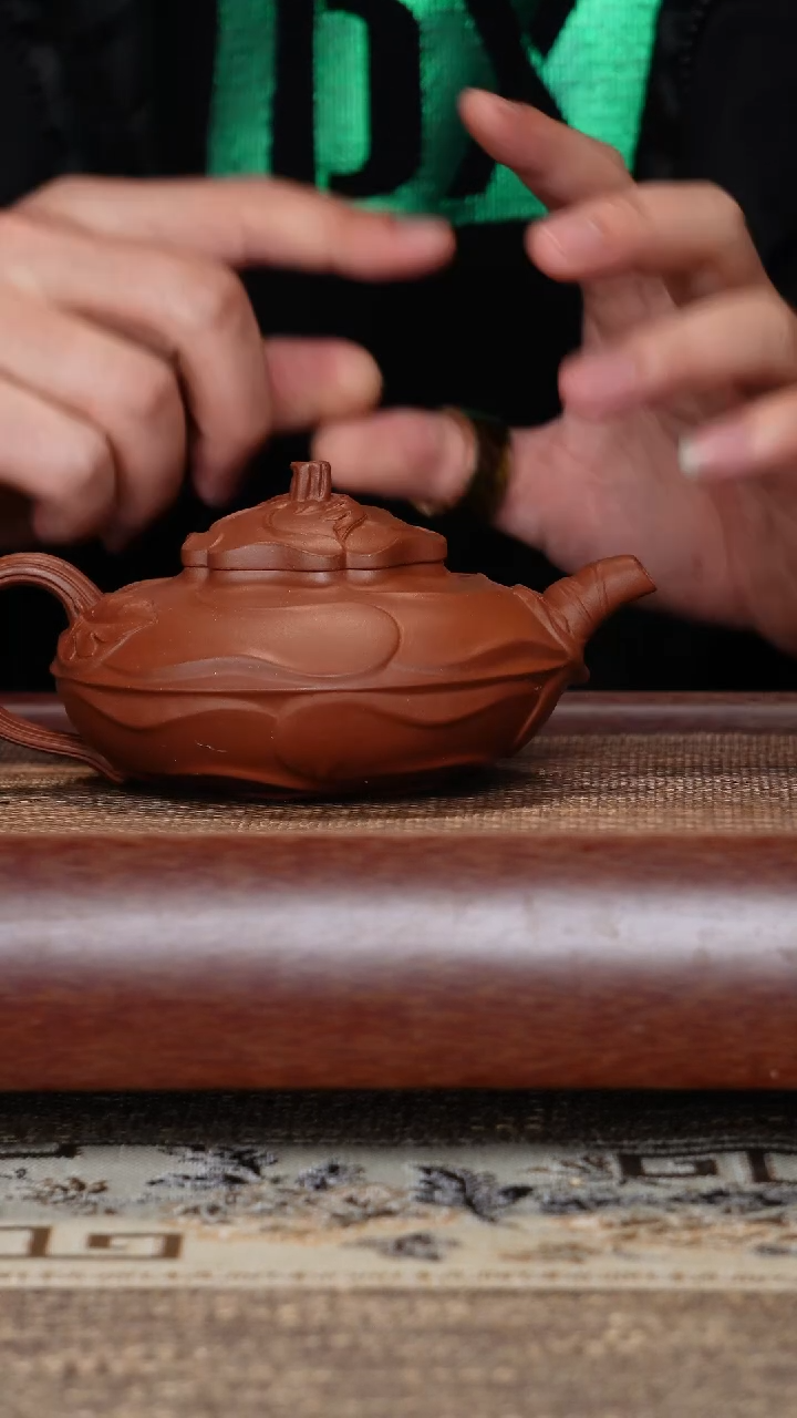 【闪购商品】紫砂茶壶风卷葵底槽清半手工