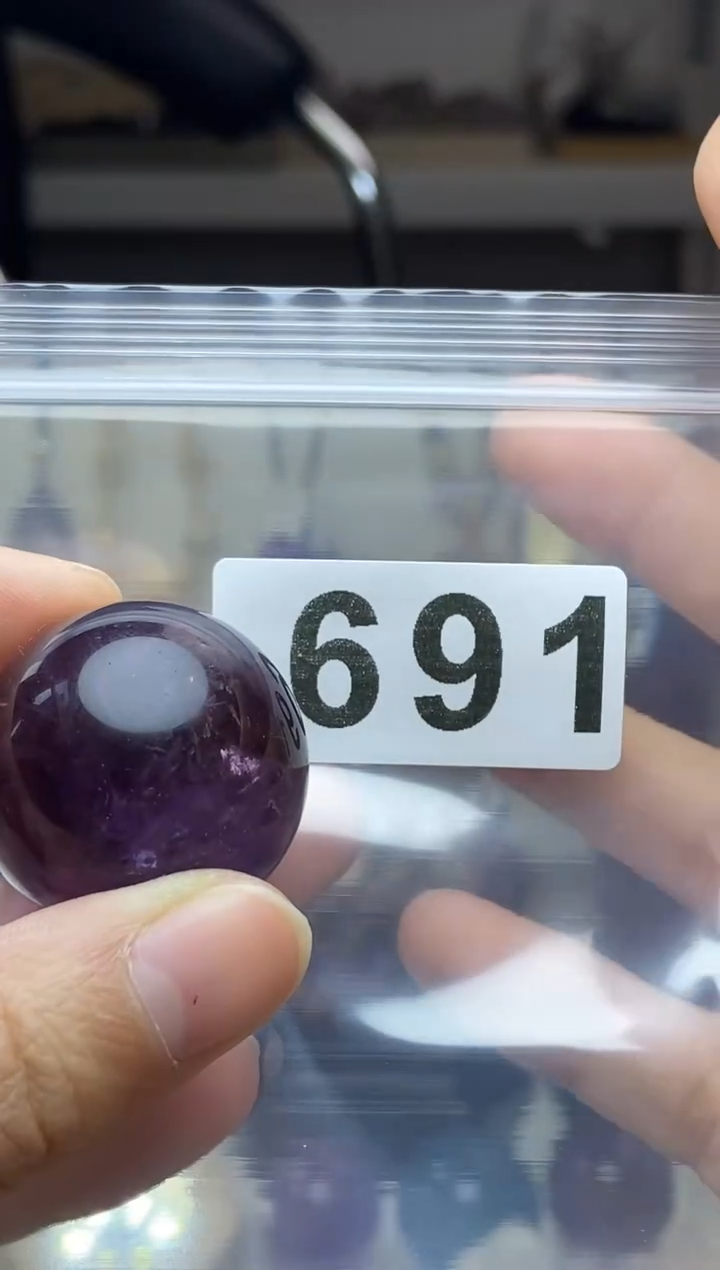 【闪购商品】水晶紫球3±/691未镶嵌【】
