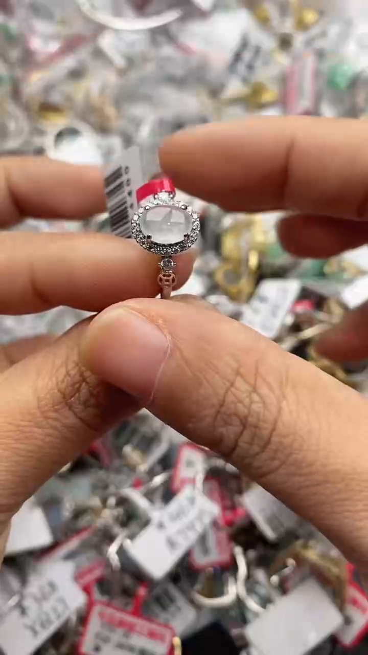 银S925镶嵌戒指翡翠111             10