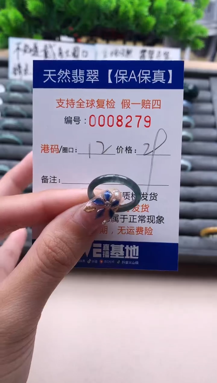 未镶嵌戒指翡翠8279