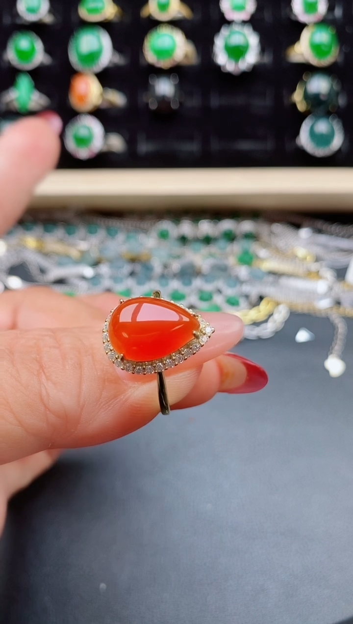 【闪购商品】玛瑙/玉髓戒指银S925镶嵌321321