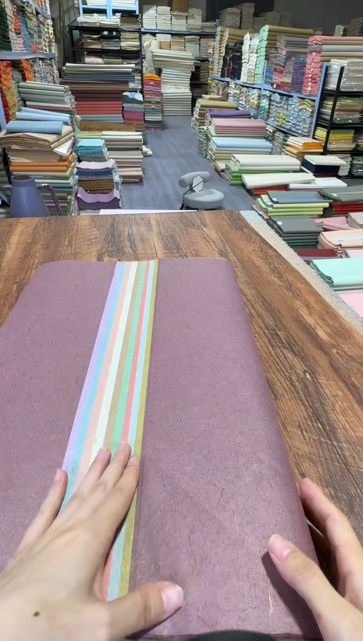 纯手工六尺对开十色50张珍金皮麻纸半生熟