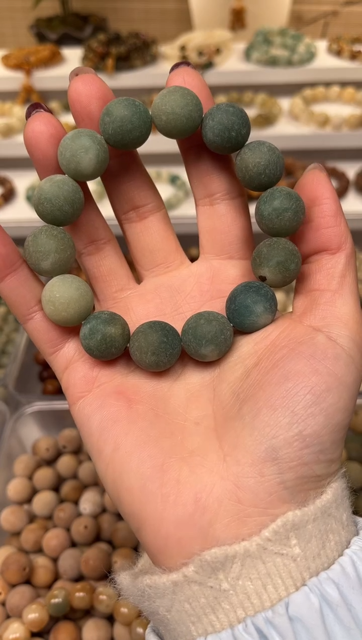 【闪购商品】白玉菩提手串卡16绿原籽手串