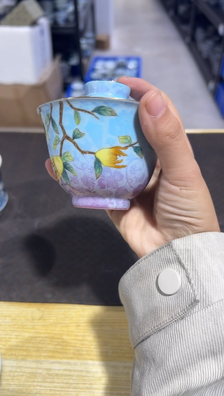 【闪购商品】瓷片陶玉  盖碗            