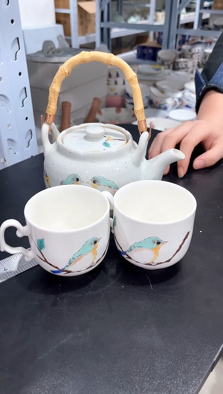 杯子骨瓷（简装）小鸟一壶2杯