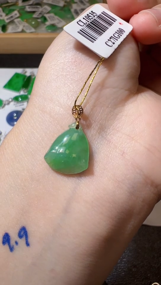 【闪购商品】翡翠18K金镶嵌挂件我