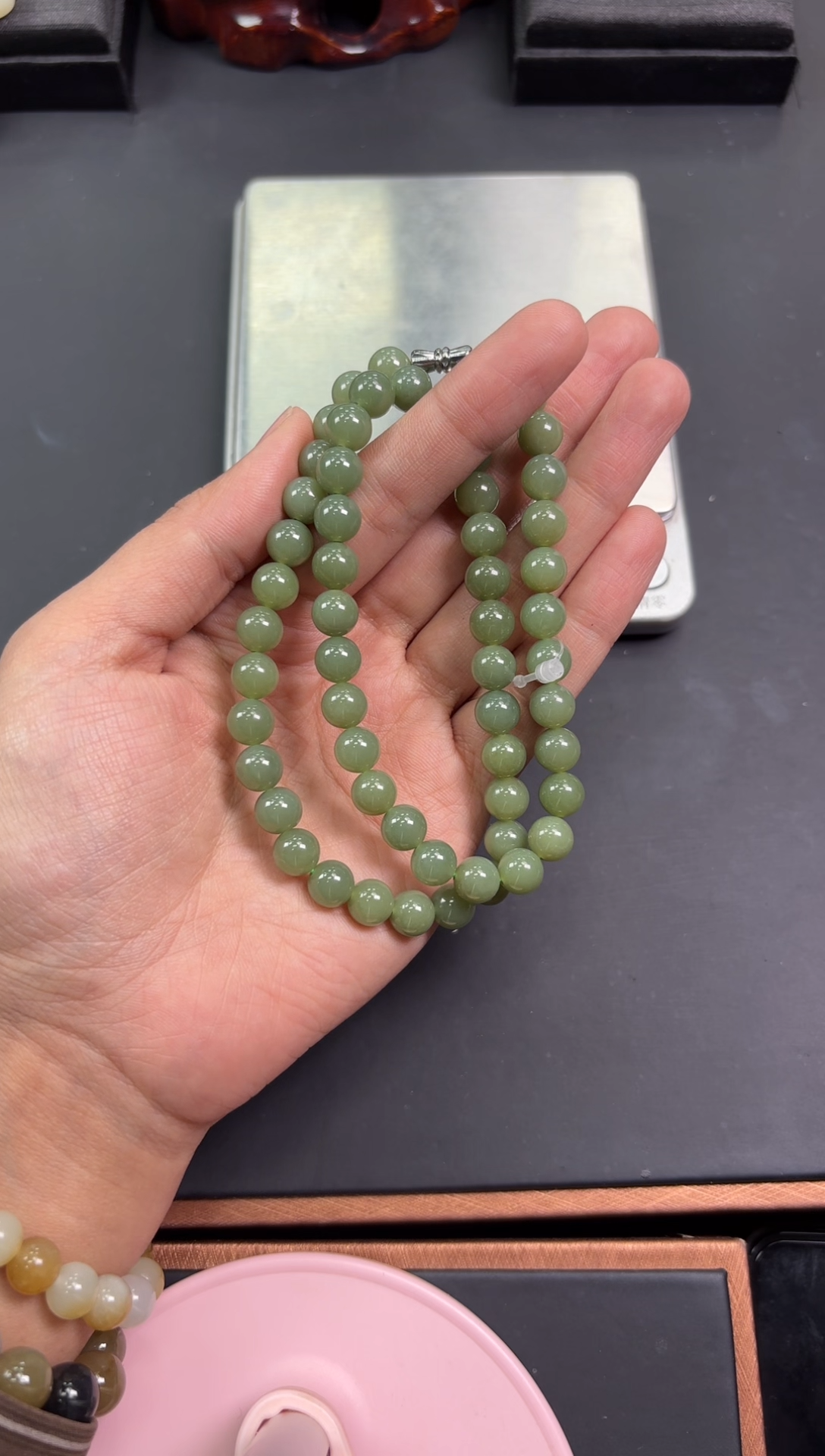 【闪购商品】和田玉项链未镶嵌若羌微色差卡8妈妈链