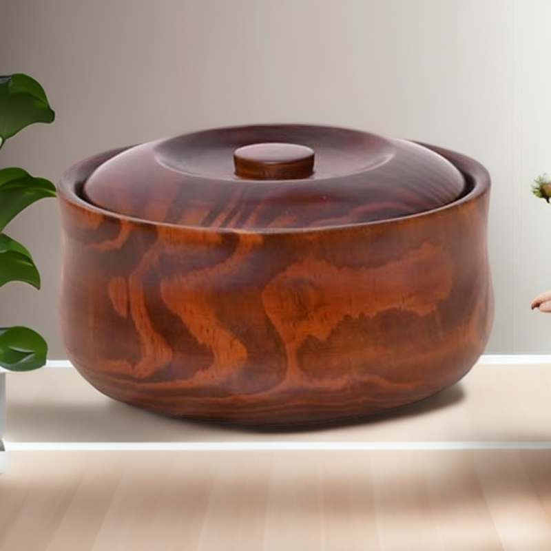 酸枣木带盖干果碗坚果凉菜碗整木成型家用实用储存茶叶器