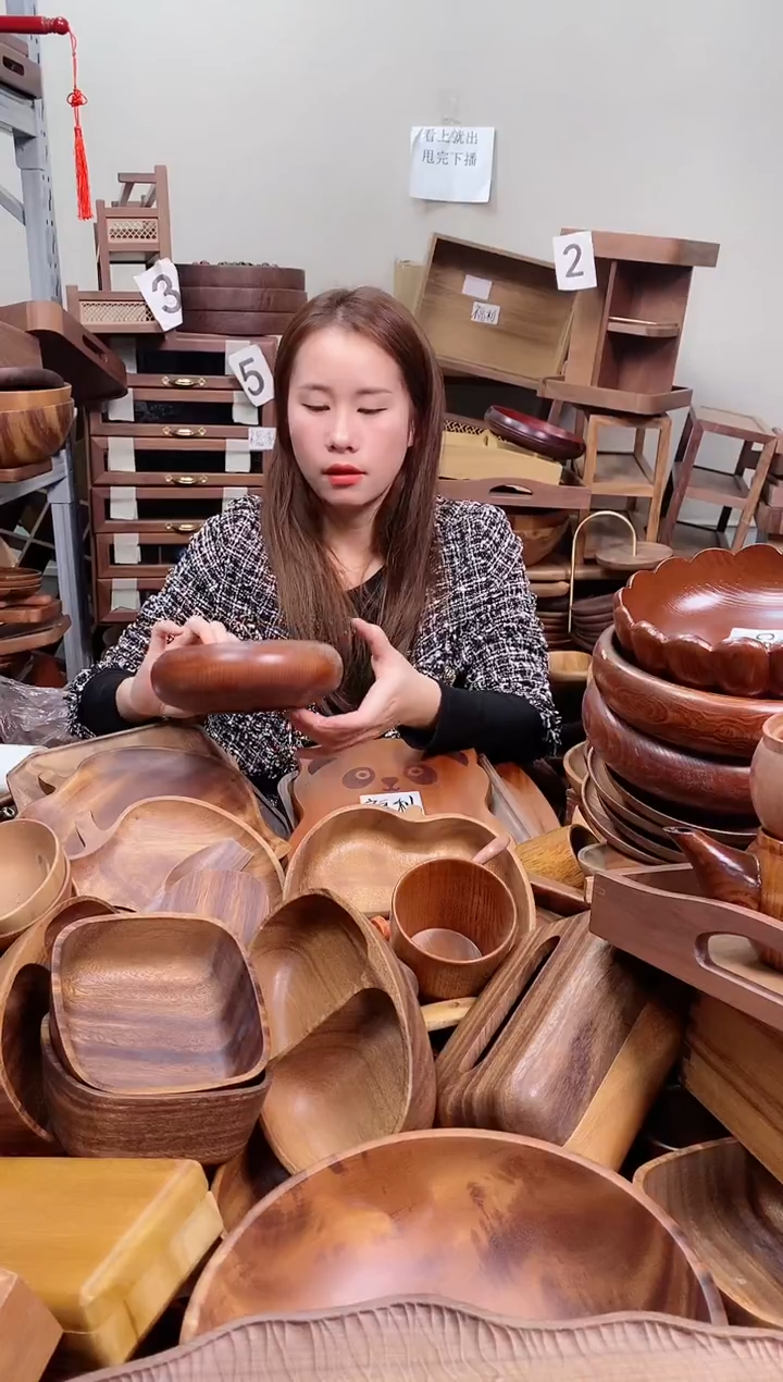 木  酸枣木圆砵17*6cm   直播间发