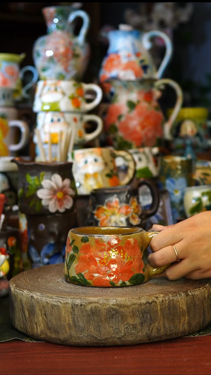 陶瓷226景德镇手工手绘釉下彩