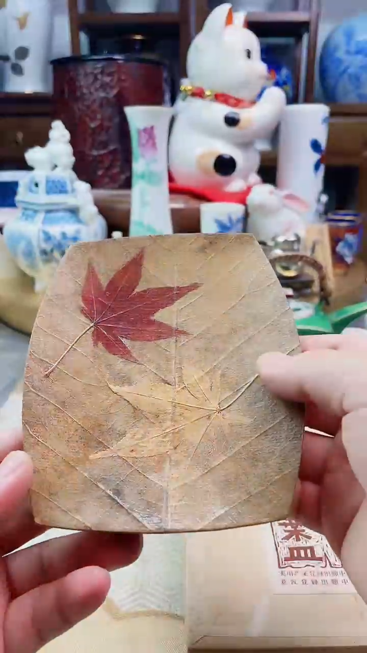 【闪购商品】盘日产天然树叶手作壶承